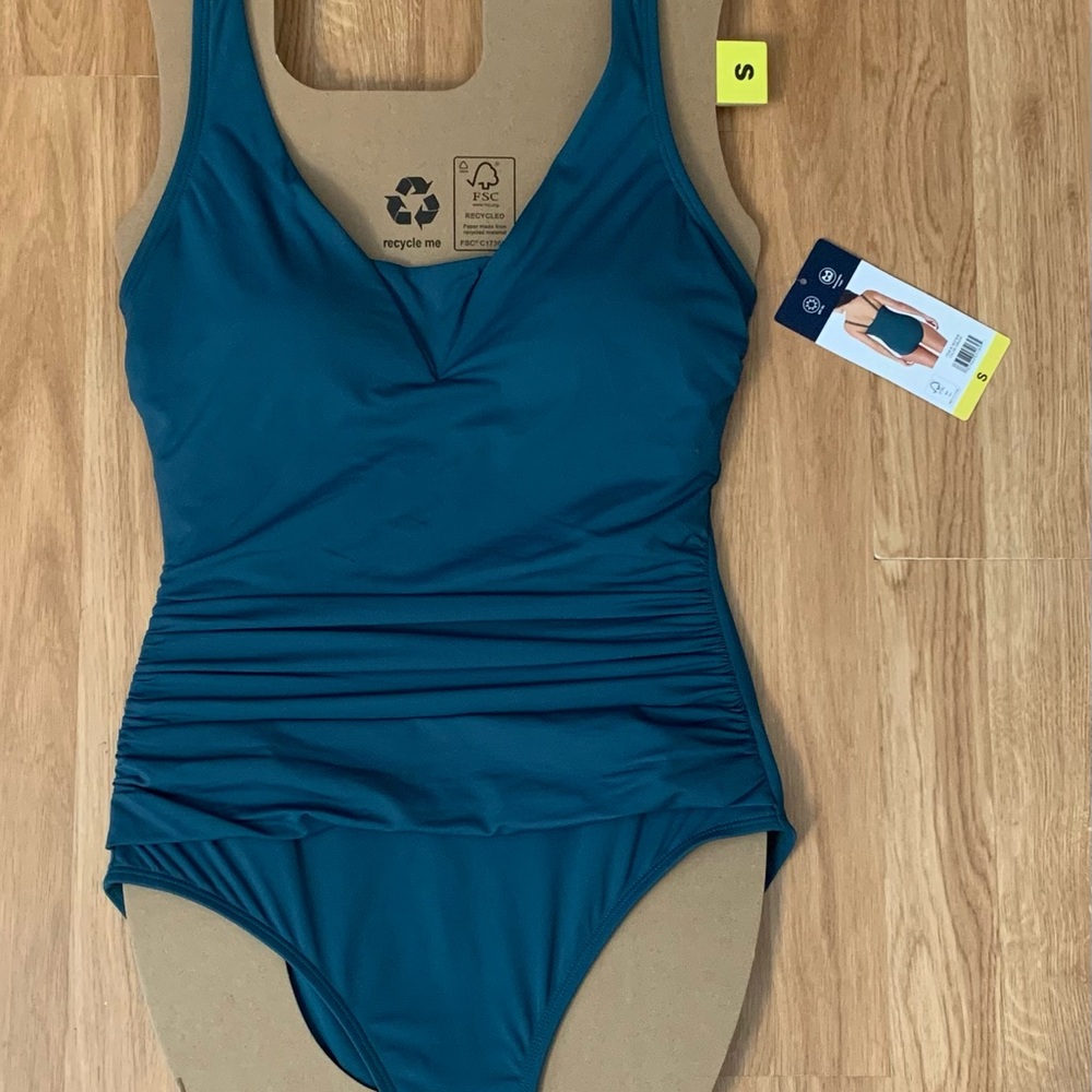 Lands' End Teal One Piece Swimsuit